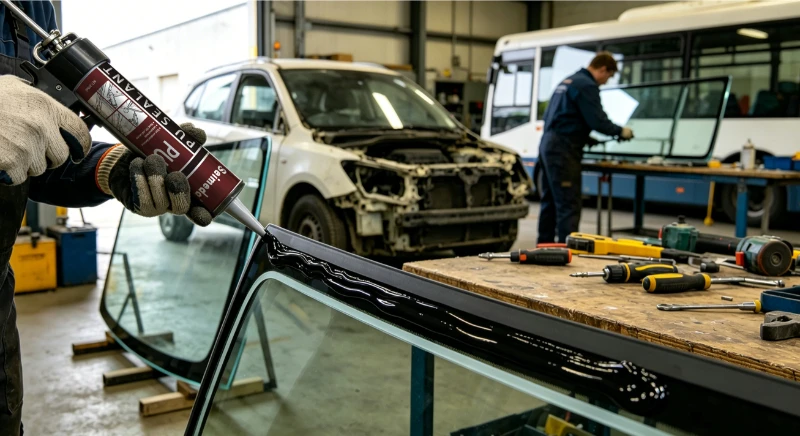 Solu&ccedil;&atilde;o 1: Colagem e Veda&ccedil;&atilde;o Estrutural de Vidro Automotivo